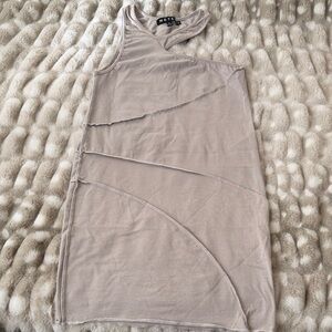 Motel Rocks Beige One Shoulder Dress